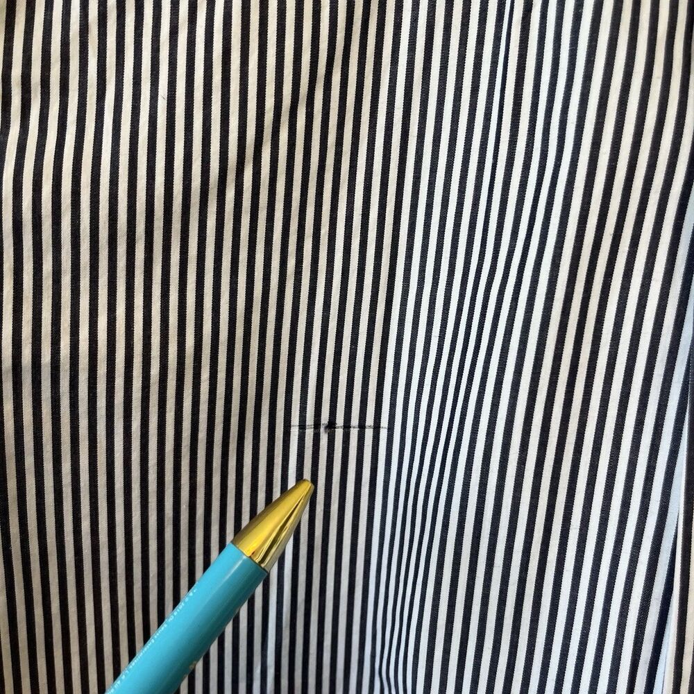J.Crew Classic Fit Cotton Button Down Poplin Shirt Striped Black White Sz 6 NWTs - Picture 6 of 9